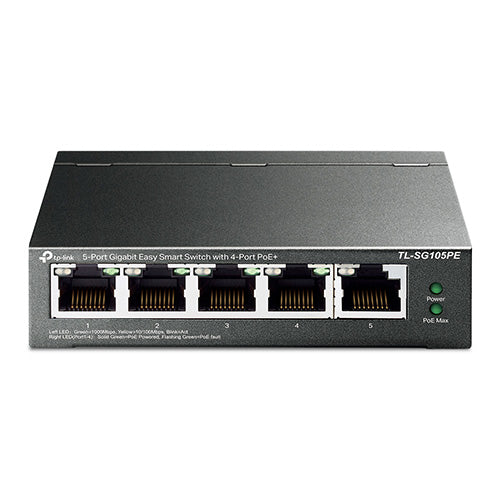 TP-Link TL-SG105PE 5-Port Smart Switch with 4-Port PoE+